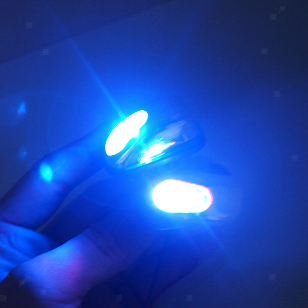 1 Pair Car Hood Windshield Spray Nozzle Wiper Washer With LED Lights Blue