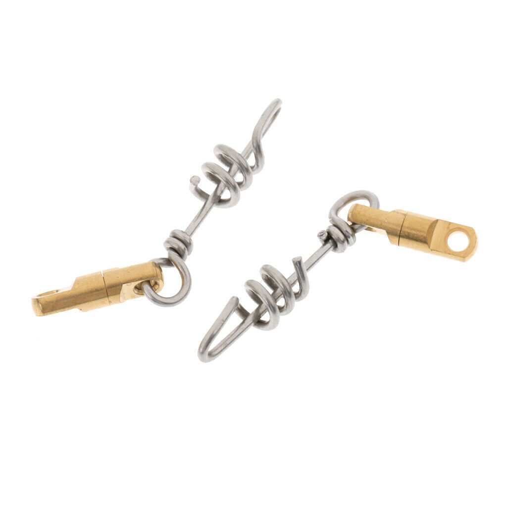 3X 2 pcs Heavy Duty Swivels Swirl Connector Corkscrew Saltwater Fishing Tackle