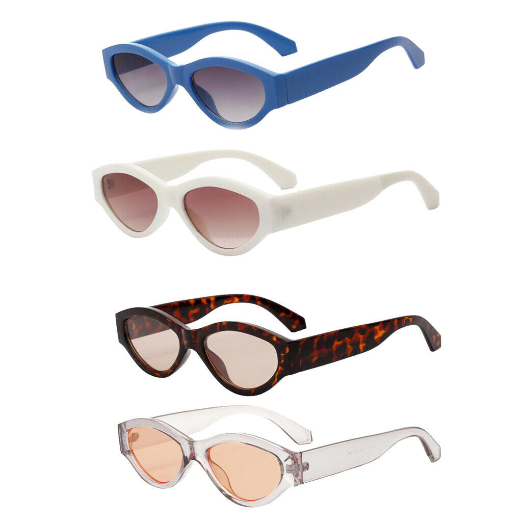 Women Cat Eye Eyeglasses Fashion Mirrored Sunglasses UV400 Shades Blue
