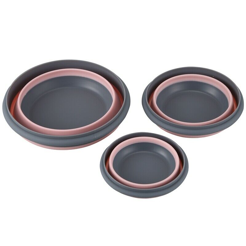 3Pcs/Set Bowl Sets Silicone Folding Lunch Box Folding Bowl Portable Silicone FO8