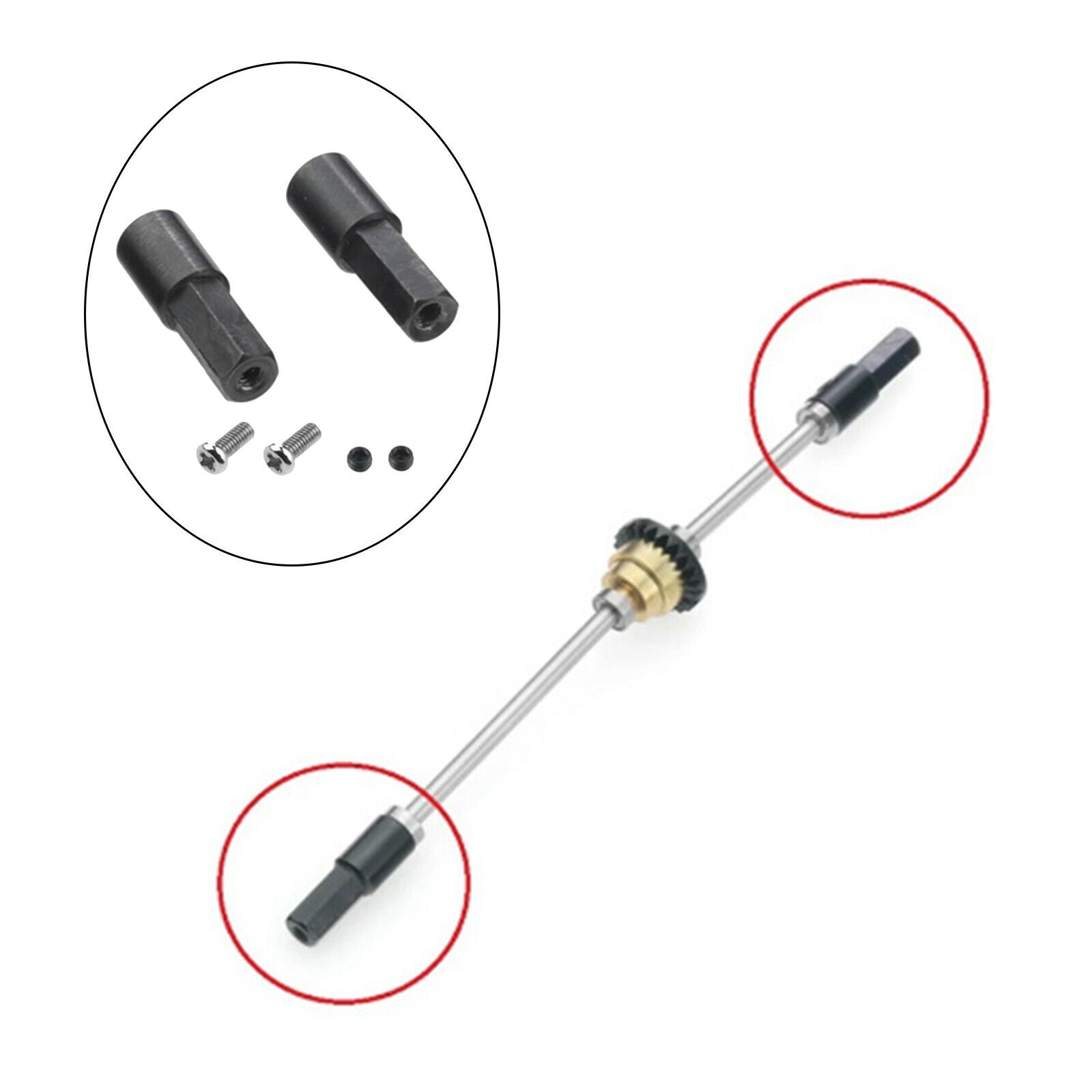 Metal Wheel Axle Shaft for WPL D12C14 C24 for JJRC Q61 Q62 RC Parts Replaces