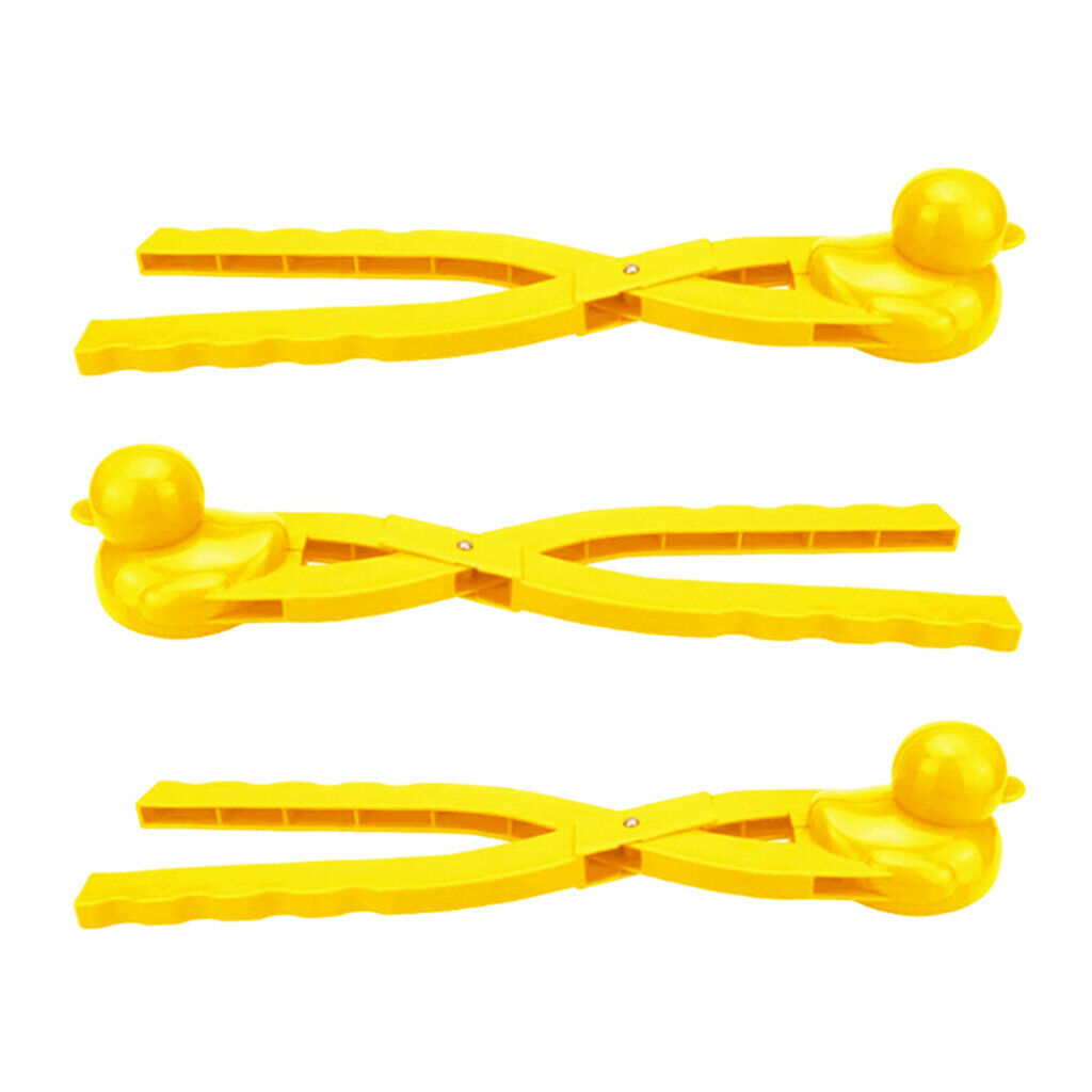 Snow Mold Snowball Maker Clip Snow Toys Tool Winter Outdoor Sport Yellow