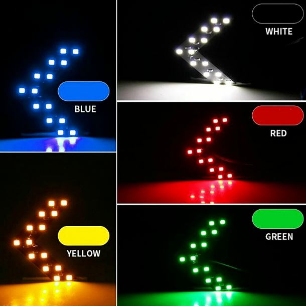 2pcs Car Auto Side Rear View Mirror 14SMD LED Lamp Turn Signal Light Accessories