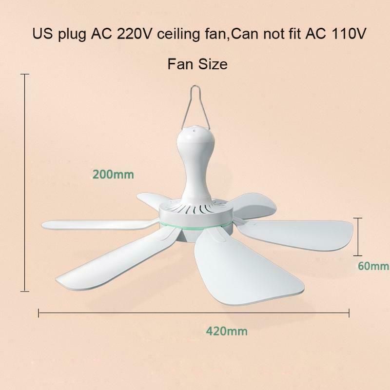 16.5inch 220V Silent Household School Dormitory Bed Hanging Fan 8W Ceiling Fan