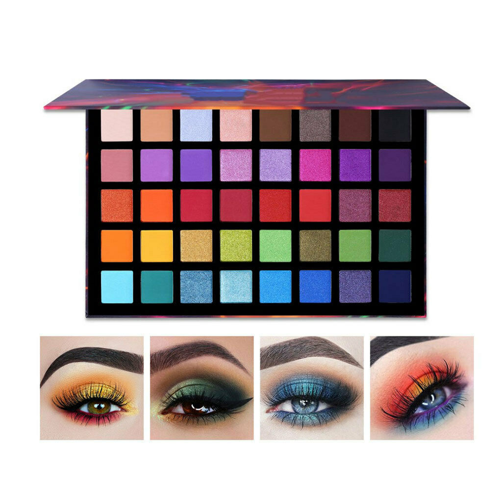 40 Colors Eyeshadow Palette Highly Pigmented Long Lasting Foldable Case