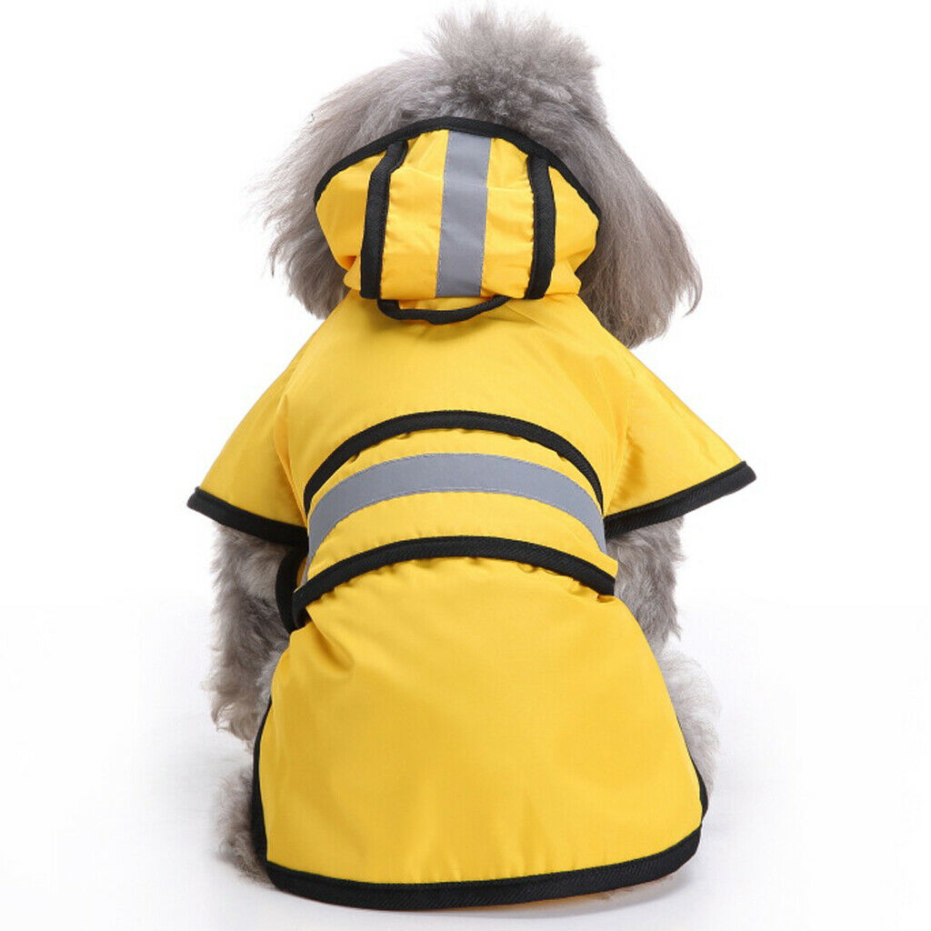 Dog Raincoat Raincoat Reflective Rain Rainwear Safety for Small Dog Yellow L