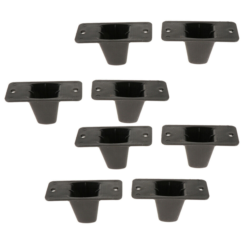 8pcs Replacement Plastic Luggage Stud Feet Pad Black for Any Bags Kit Fashion