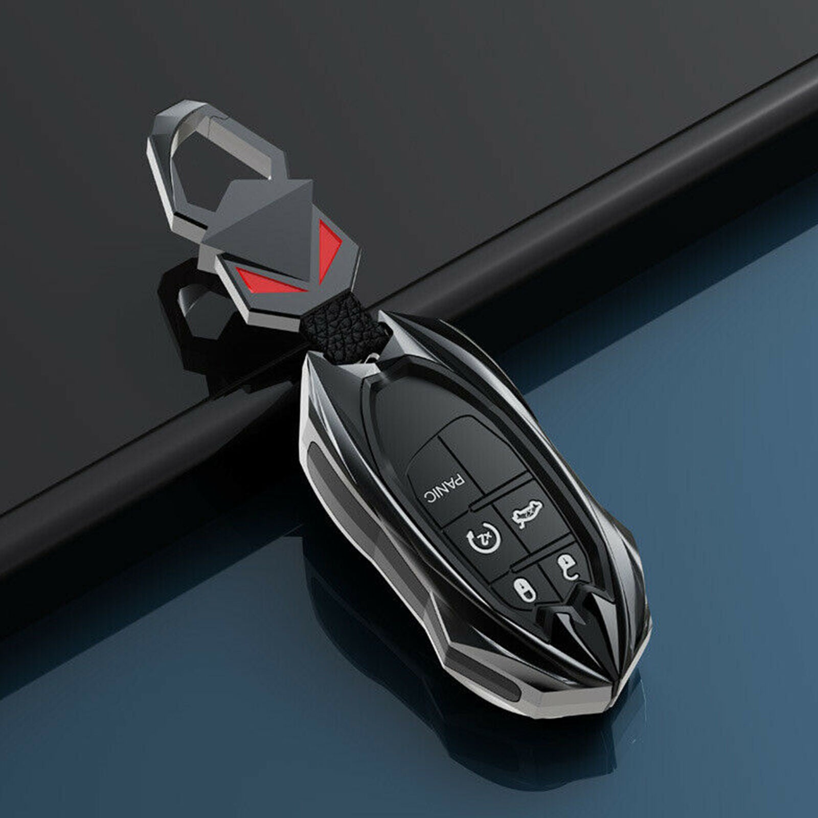 New Metal Car Key Fob Case Cover Shell For Jeep Cherokee Dodge Charger Chrysler