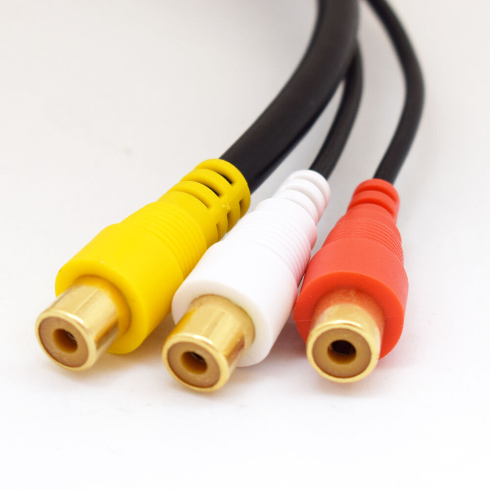 4pcs 3.5mm Stereo Male to 2x RCA Female+1pc RCA Male to RCA Female Adapter Cable