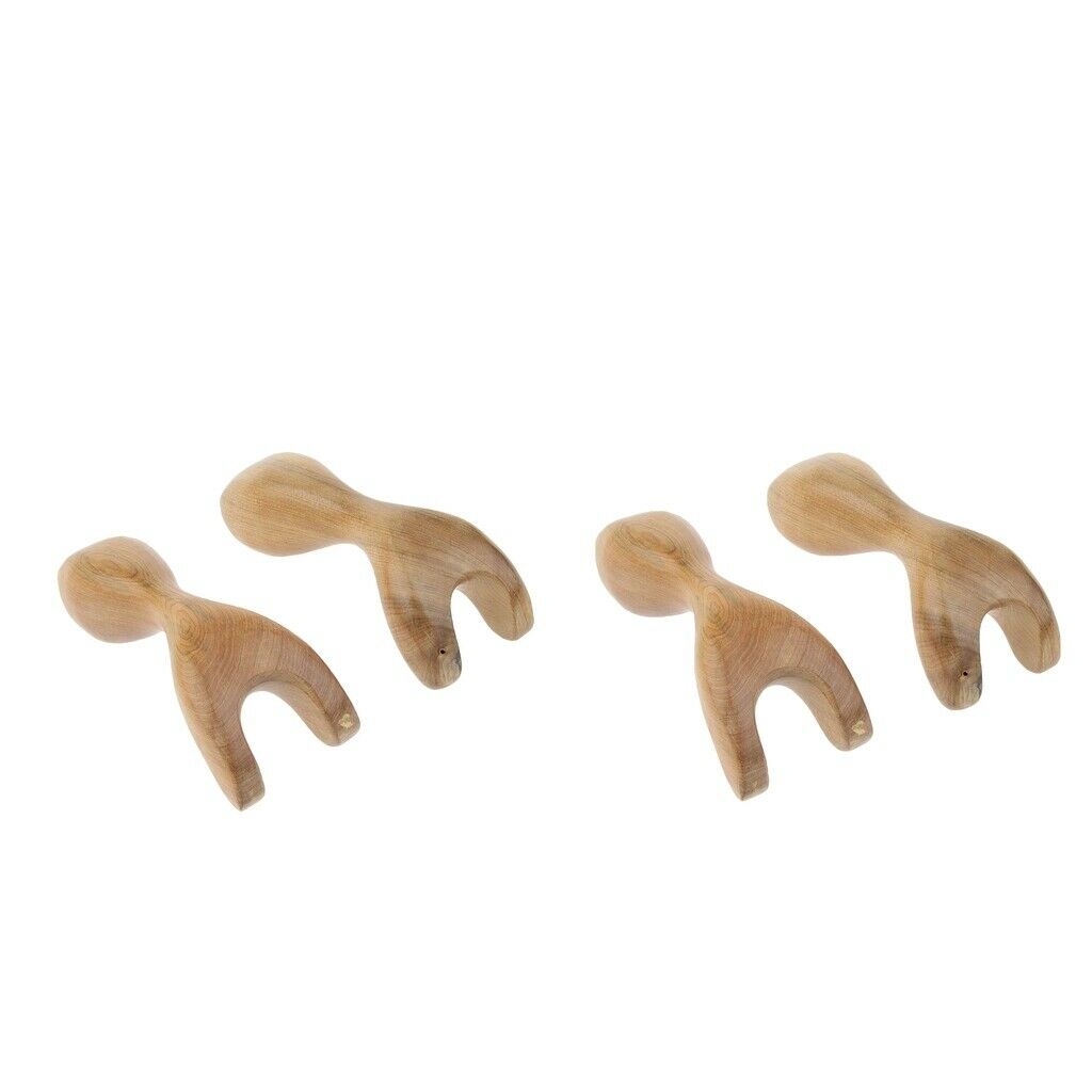 4x Wood Guasha Scraping Massage Scraper Board Acupressure Reflexology Sticks