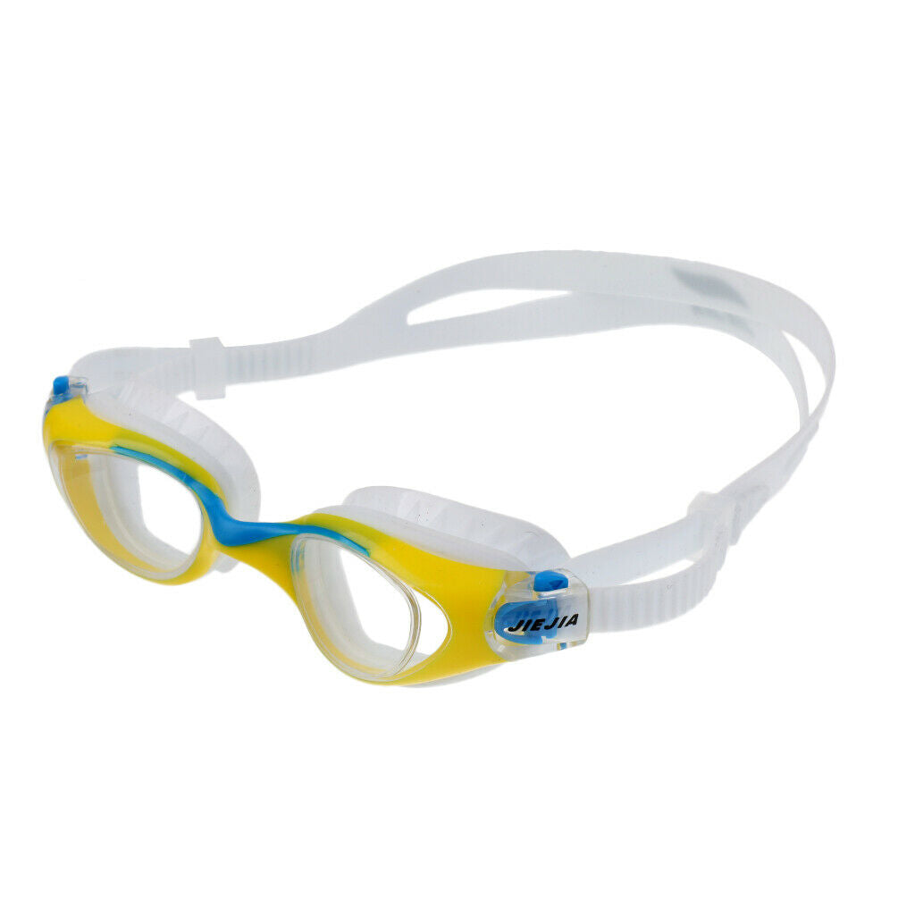 Kids UV Protection Silicone Swimming Goggles Anti-fog Swim Glasses Yellow