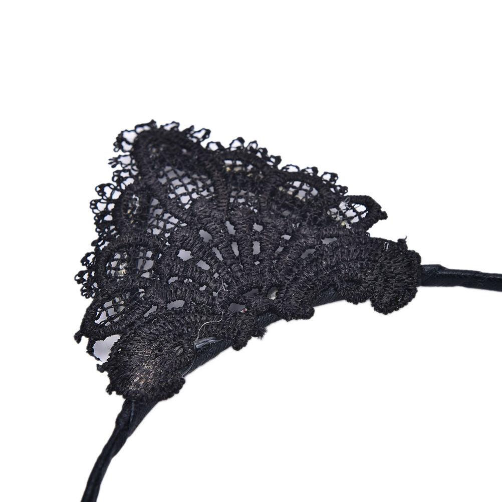 Women Lady Girls Kids Cute Cat Kitty Costume Ear Party Lace Hair Head Ban.l8