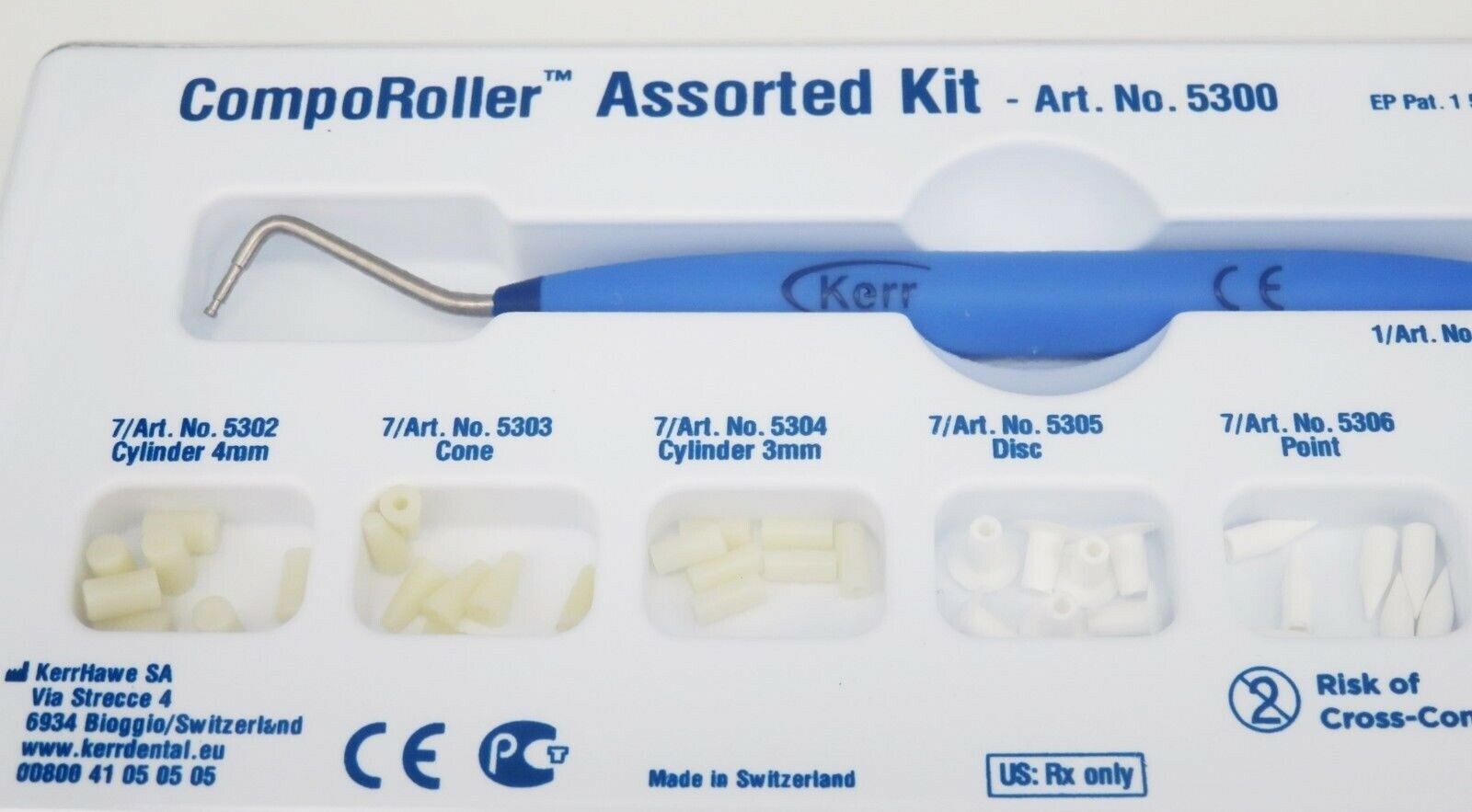 Dental Kerr CompoRoller Unique rolling Disposable tips composite modeling NIB
