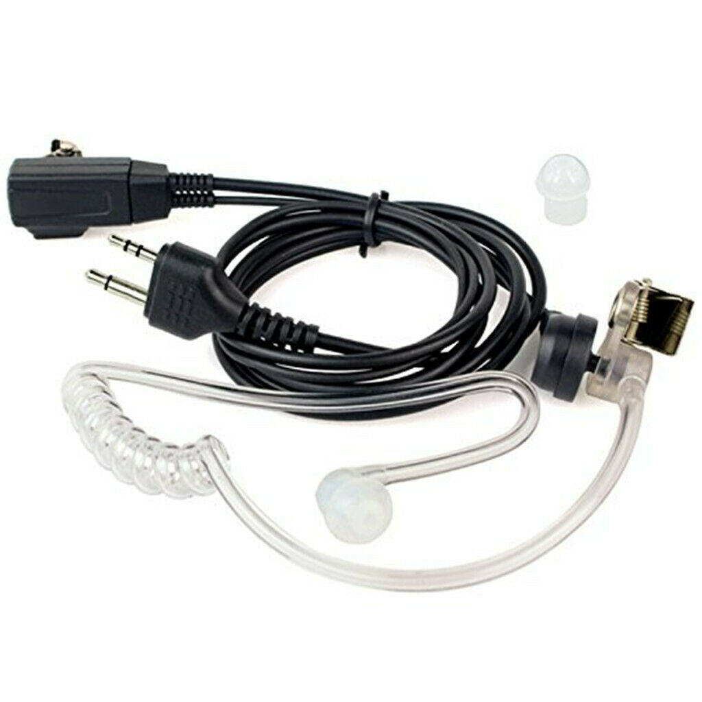 2-Pin Mic Headset Covert Acoustic Tube Earpiece Air Duct For Midland Radio