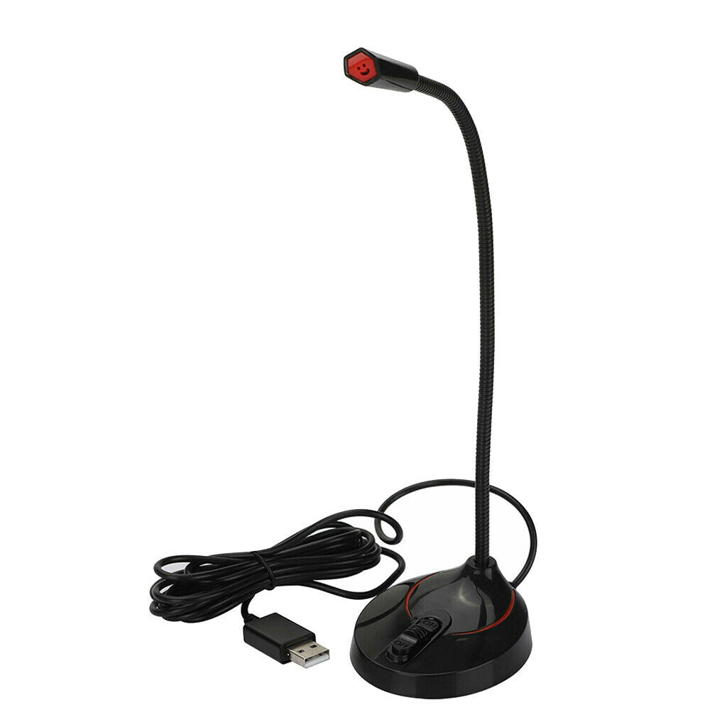 USB Desk Microphone for Computer Desktop Mic with Stand - Recording, Gaming