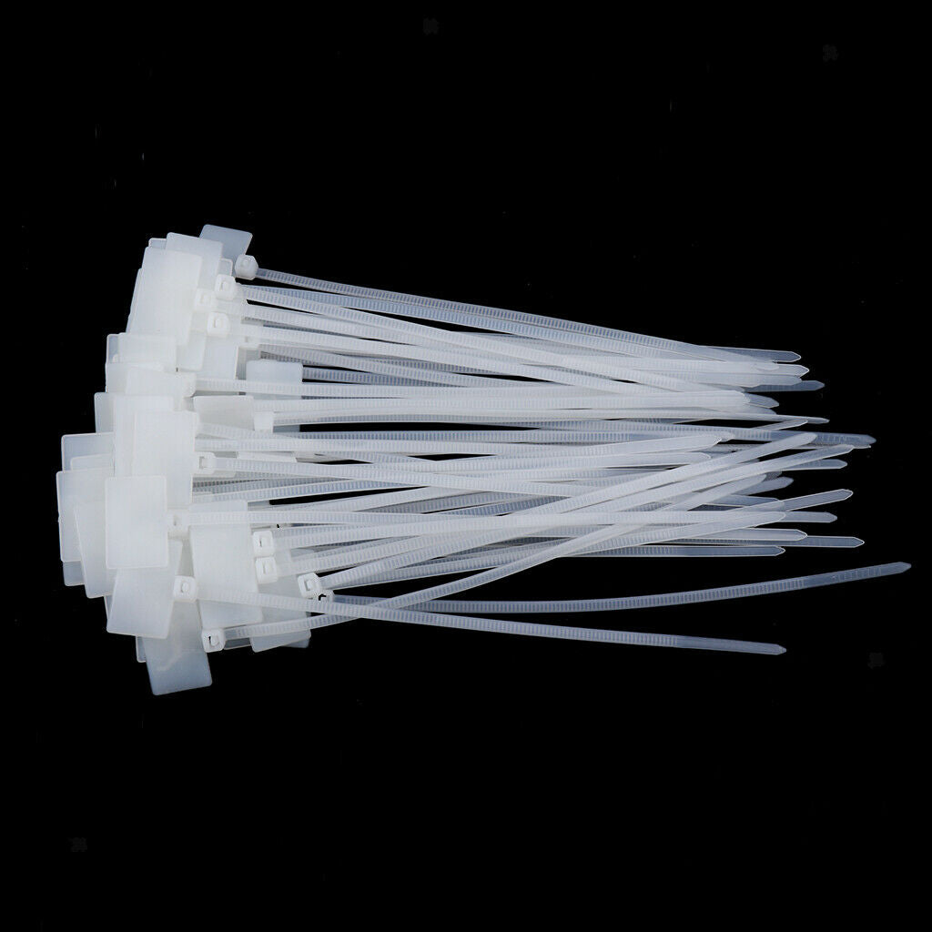 100Piece150mmx4mm Nylon Cable Zip Ties Heavy Duty Self Locking Durable White