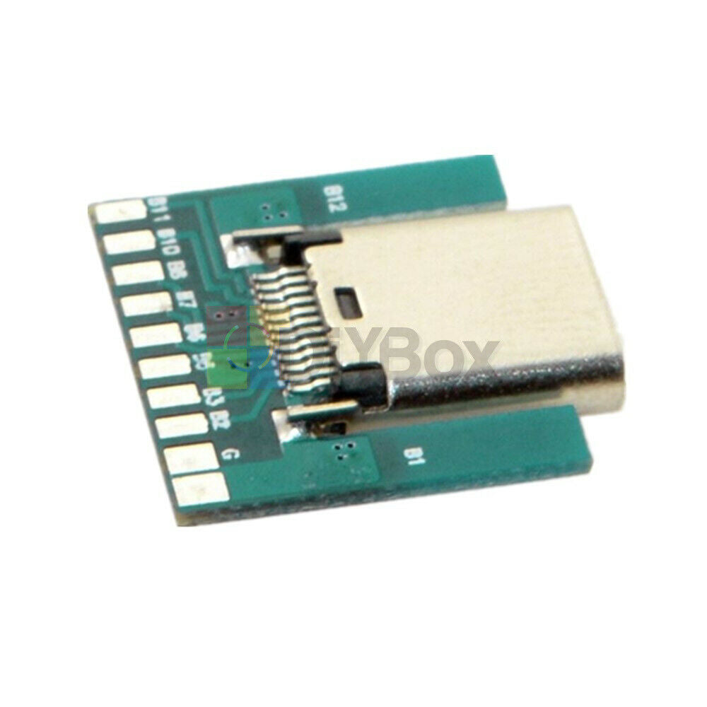 5PCS 24Pin USB 3.1 Type C Female Plug Socket Connector SMT Type with PCB Board