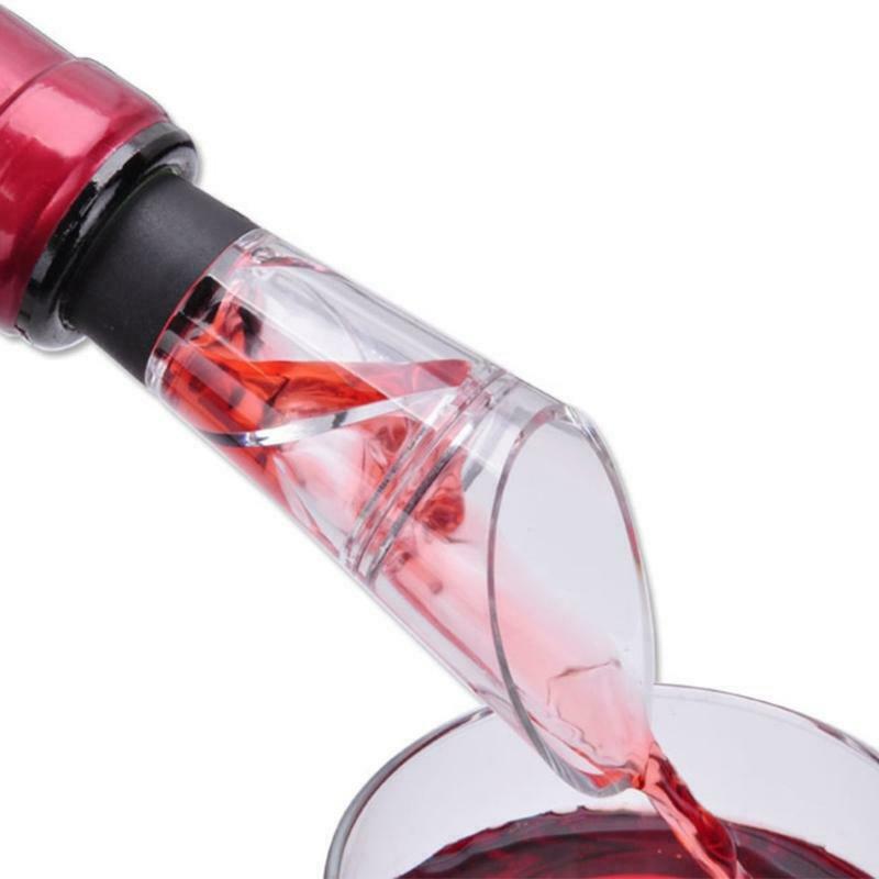 1Pc Cross Flowing Wine Aerating Pourer Spout Decanter Aerator Quick Pouring