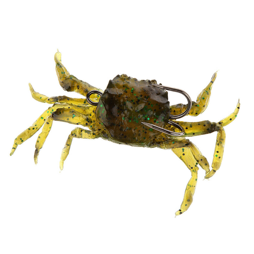 1 Set Vivid Earth Worm and Crab Lures Flavored for Fishing Lover Saltwater