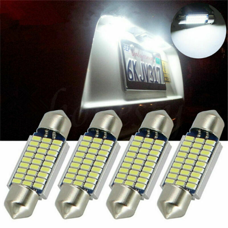 10Pcs 36MM 27 SMD 3014 White LED Car Dome Interior Light Festoon Bulbs Lamp