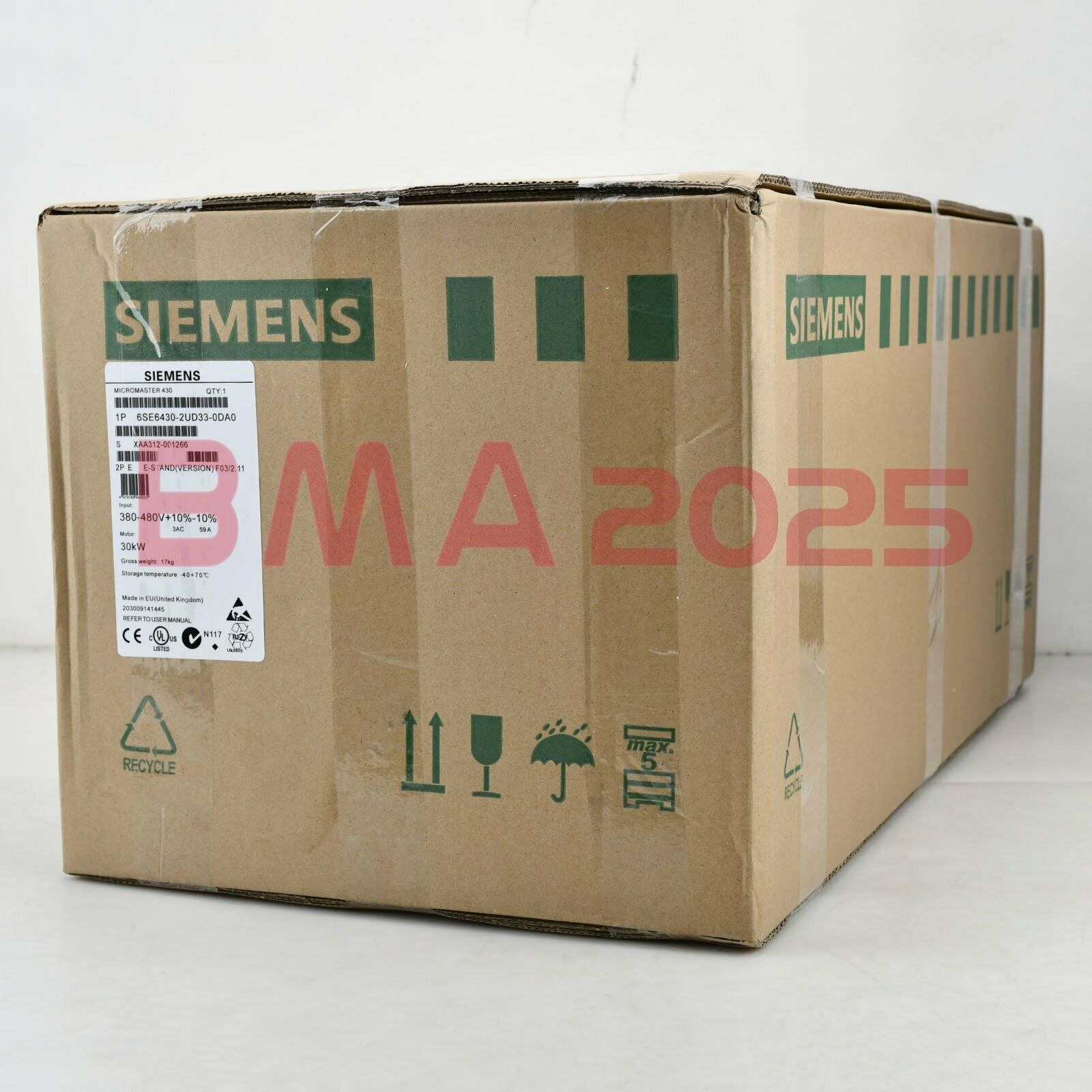 1PC New 6SE6430-2UD33-0DA0 Inverters 30kw 1year warranty DHL free Ship SM9T