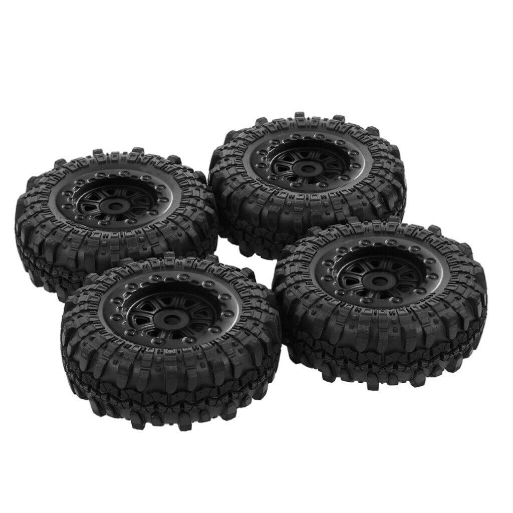1.0" CNC Micro Wheels Tires Set for Axial SCX24 000002 RC Crawler Car Parts