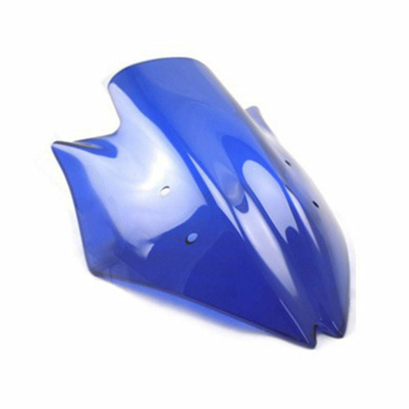Blue Double Bubble Motorbike Windshield Windscreen for Kawasaki Z1000 2007-2009