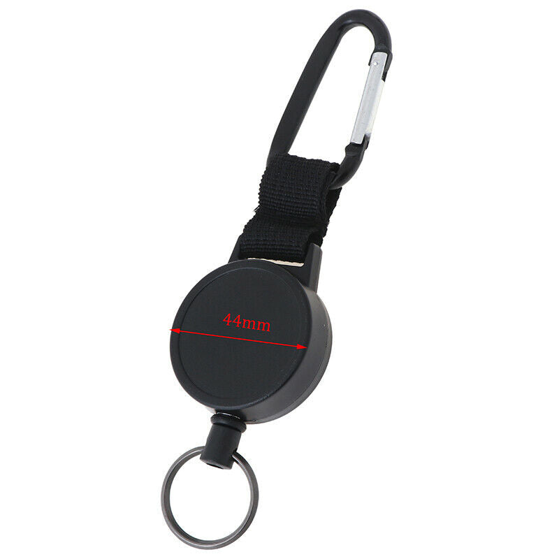 Heavy Duty Retractable Key Chain & Badge Reel Holder Carabiner ClipJ..l8
