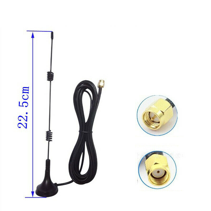 1pc 2.4G Dual Band pole antenna SMA Male/RP SMA Male with Magnetic ba.l8
