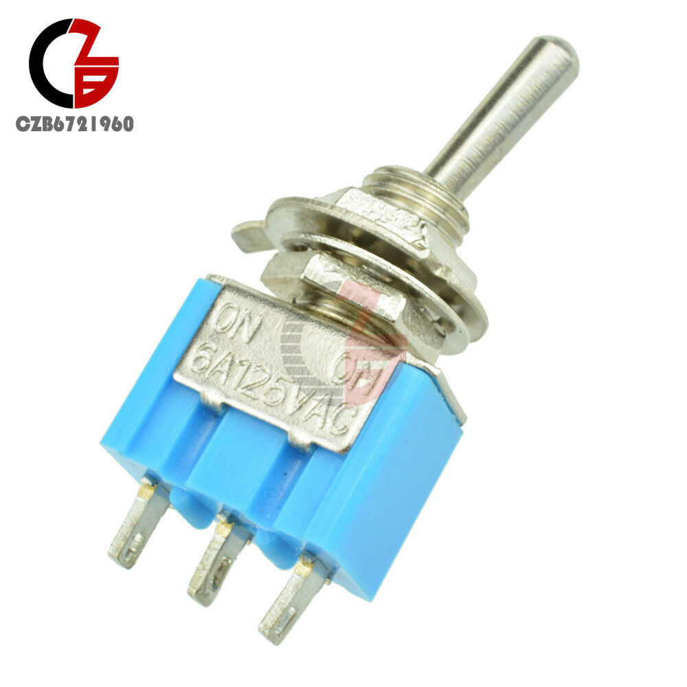 5PCS Mini 6A 125VAC SPDT MTS-102 3-Pin 2 Position On-on Toggle Switches Practic