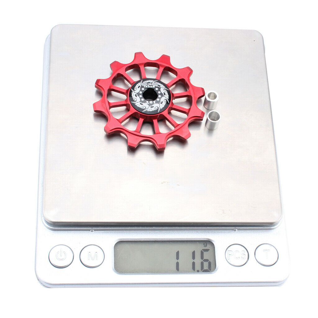 Bike Cycling Jockey Wheel Rear Derailleur Pulley Bicycle Ceramic Guide Red