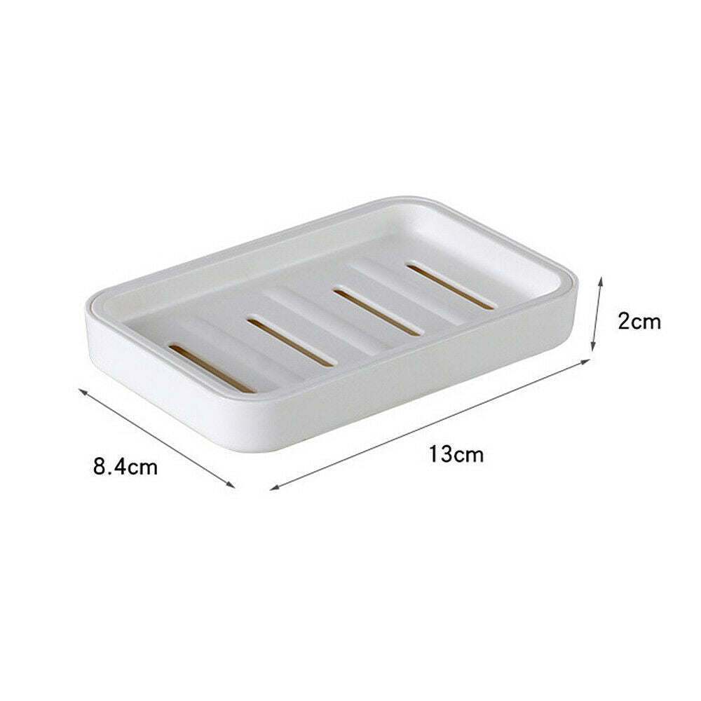 Double Layers Soap Dish Box Portable Holder Draining Bathroom Shower Home Acc