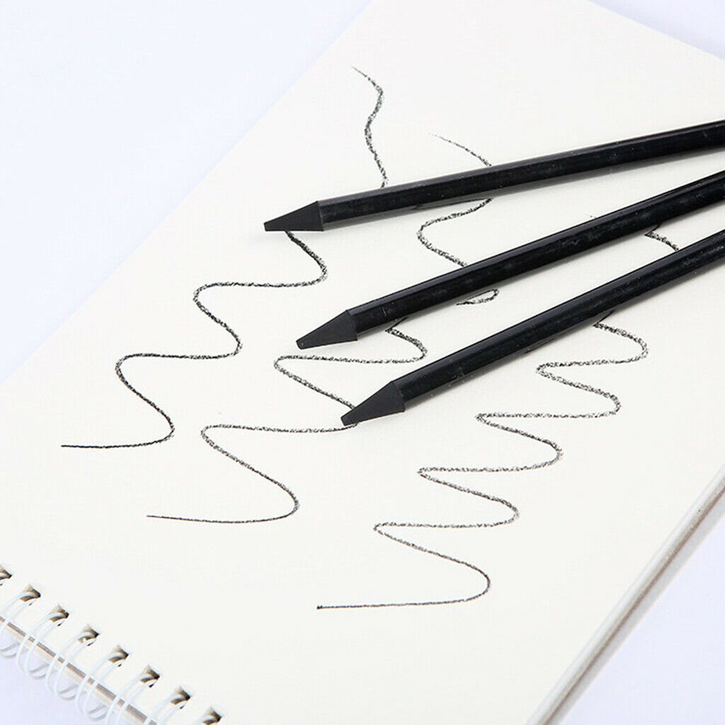 3pcs Sketch Pens Pure Carbon Professional Charcoal Pencils For Drawing Craft