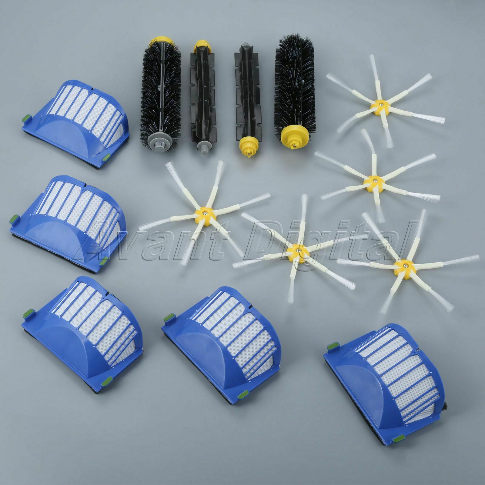 Side Brush 6-armed Filter Set Fit For iRobot Roomba 500 600 Series 620 630 Parts