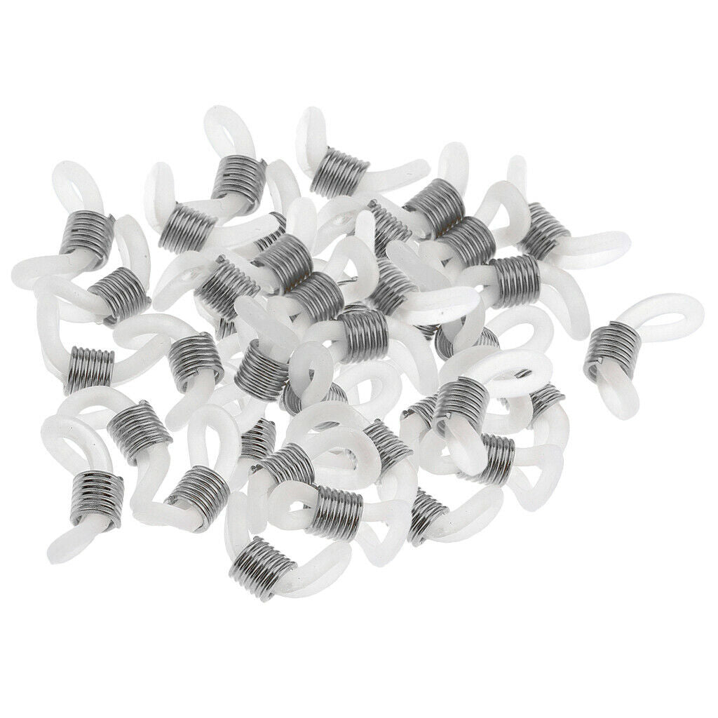 100set rubber ends retainer connector holder eyeglass chain rubber end loops