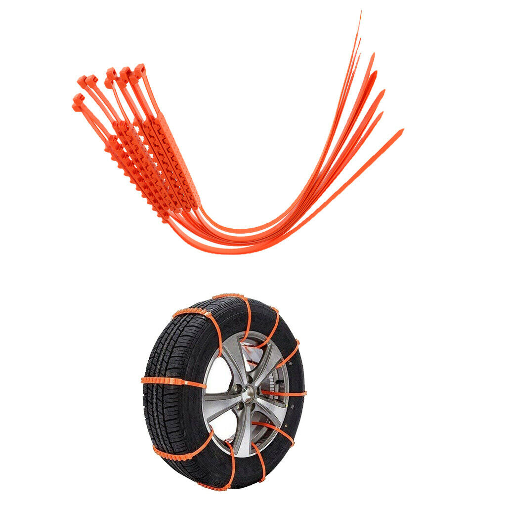 Car Snow Chains, Anti-slip Tire Cable Tire Chain for Most Cars, Pickups, and