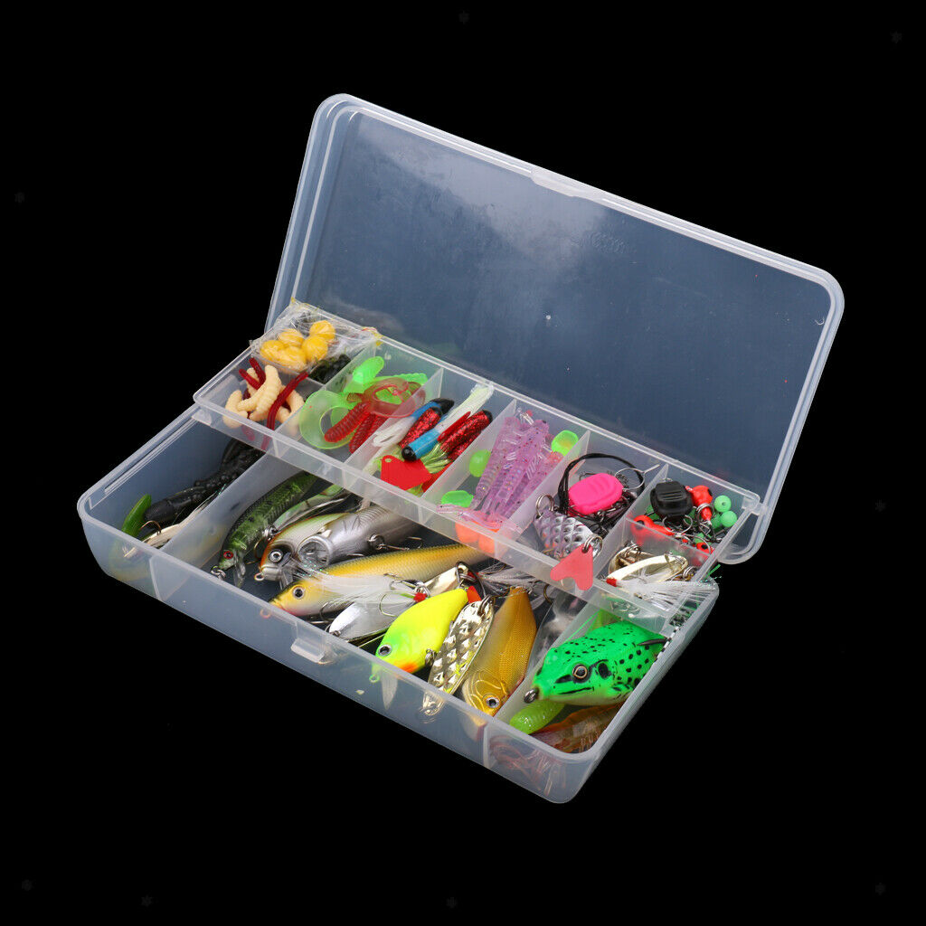 Fishing tackle box with 160 pcs - fishing accessories artificial bait jig head
