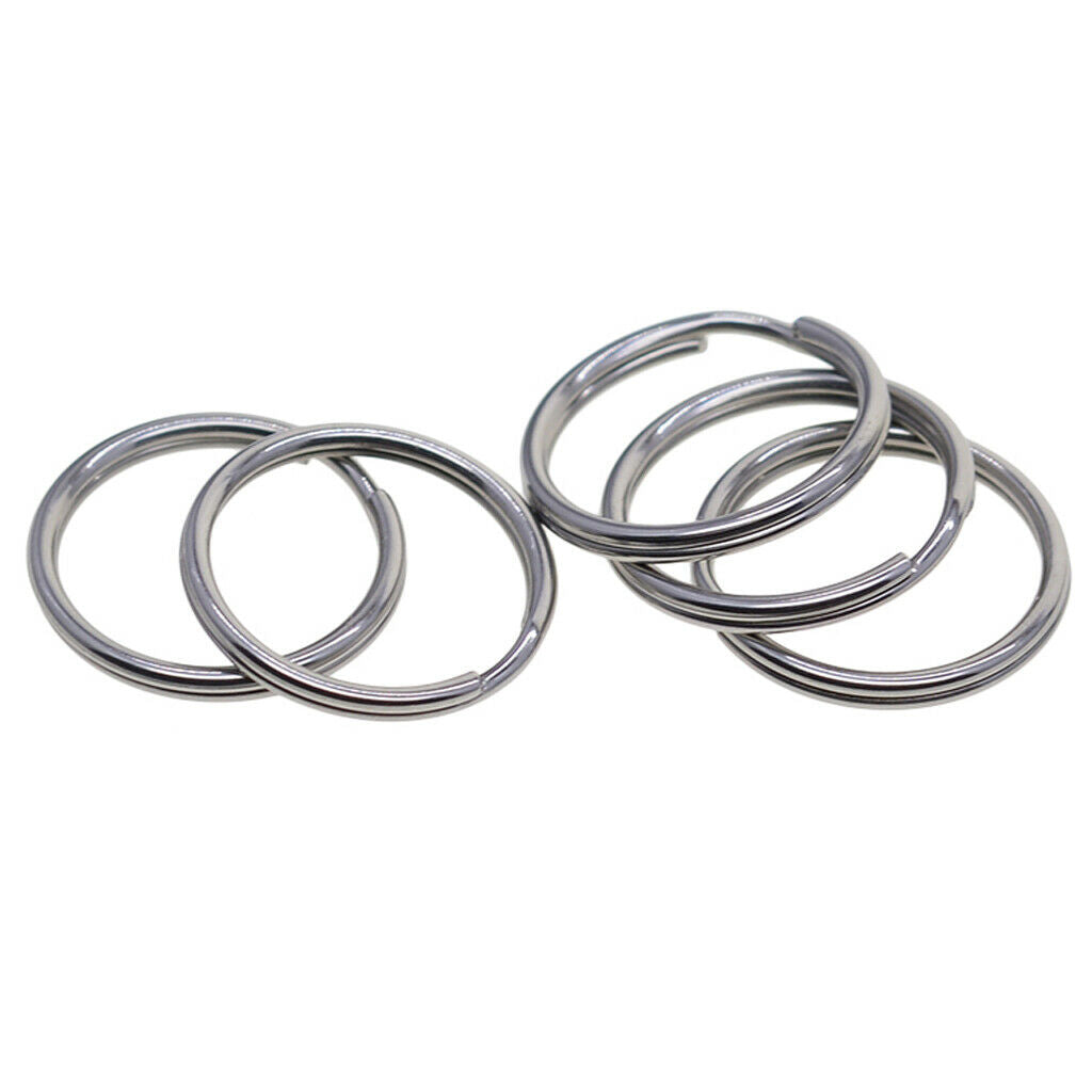 100pcs Blank Stainless Steel Key Ring Key Chain Split Rings Jewelry Findings