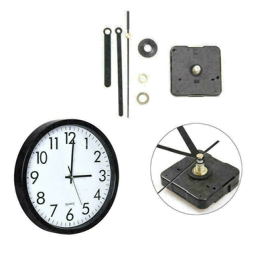 Silent DIY Clock Quartz Movement Mechanism Hands Replacement Part Sets Red Black