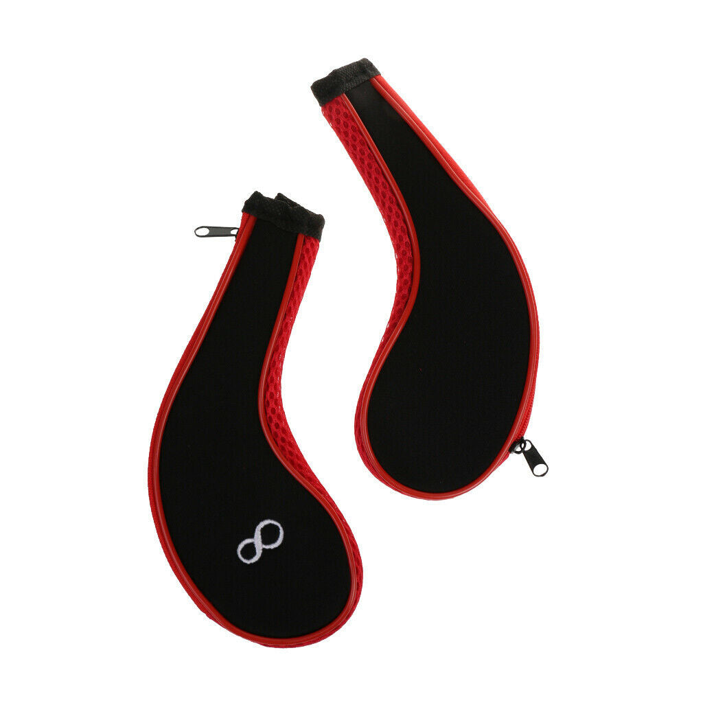 Neoprene Head Long Sleeves Zippered Golf Club Iron Putter Blankets Black +