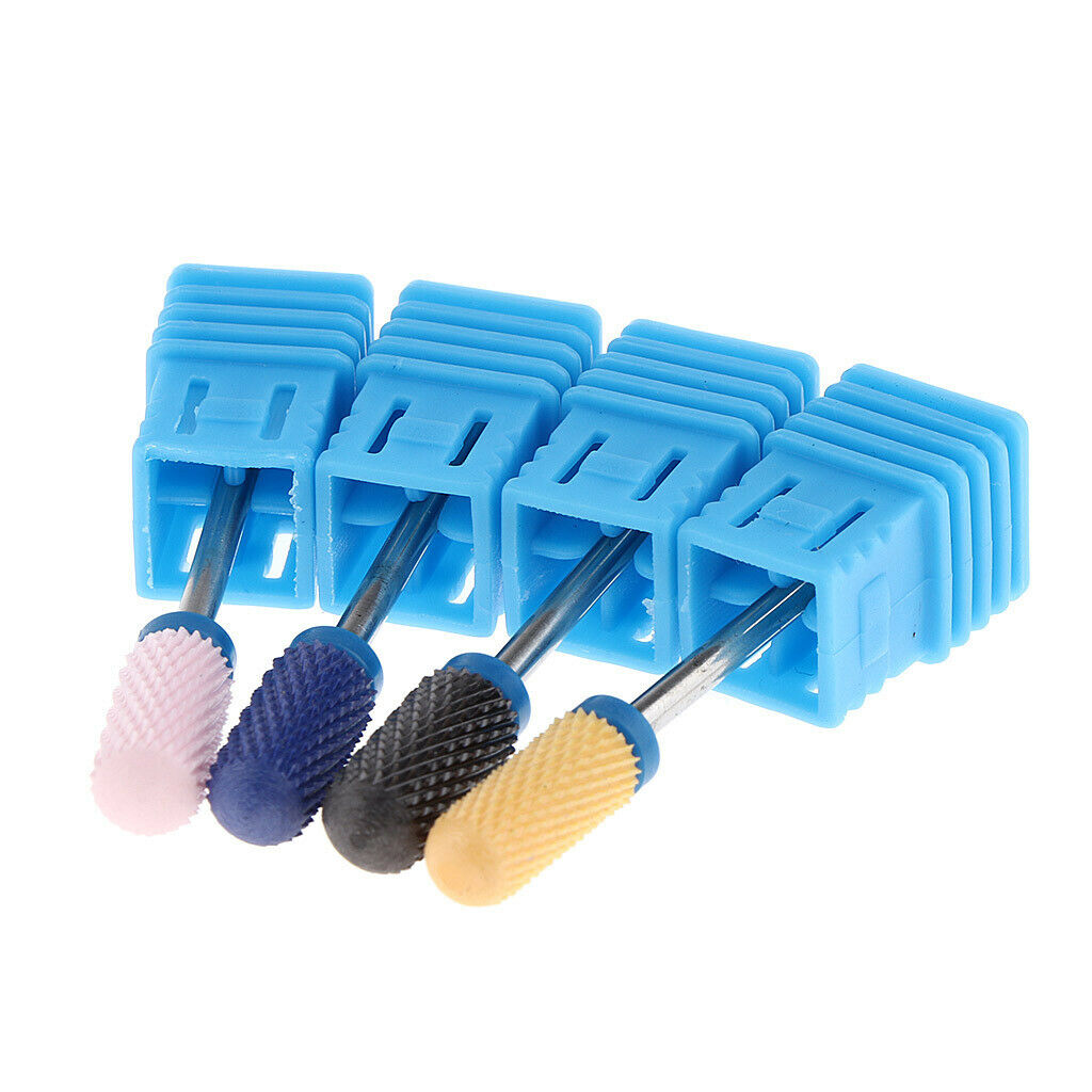 4 Units Nail Lathe Burs Professional Fine Ceramic Cleaning Brush