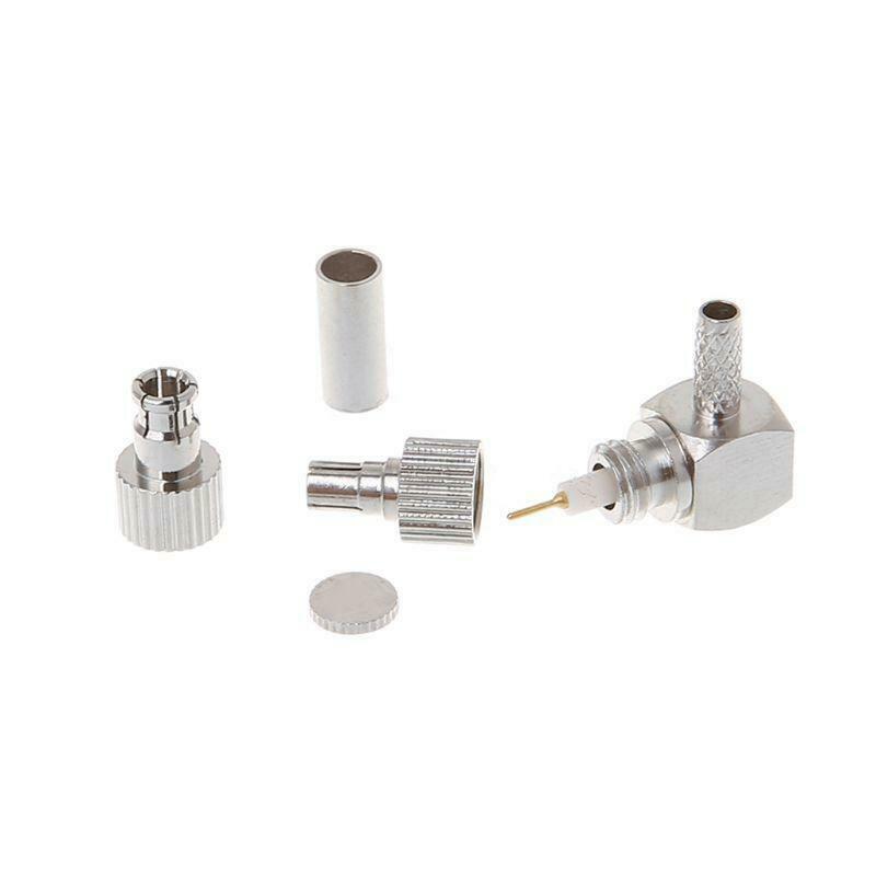 2 In 1 TS9/CRC9 Male Right Angle RF Connector Coaxial Adapter For RG174/178/316