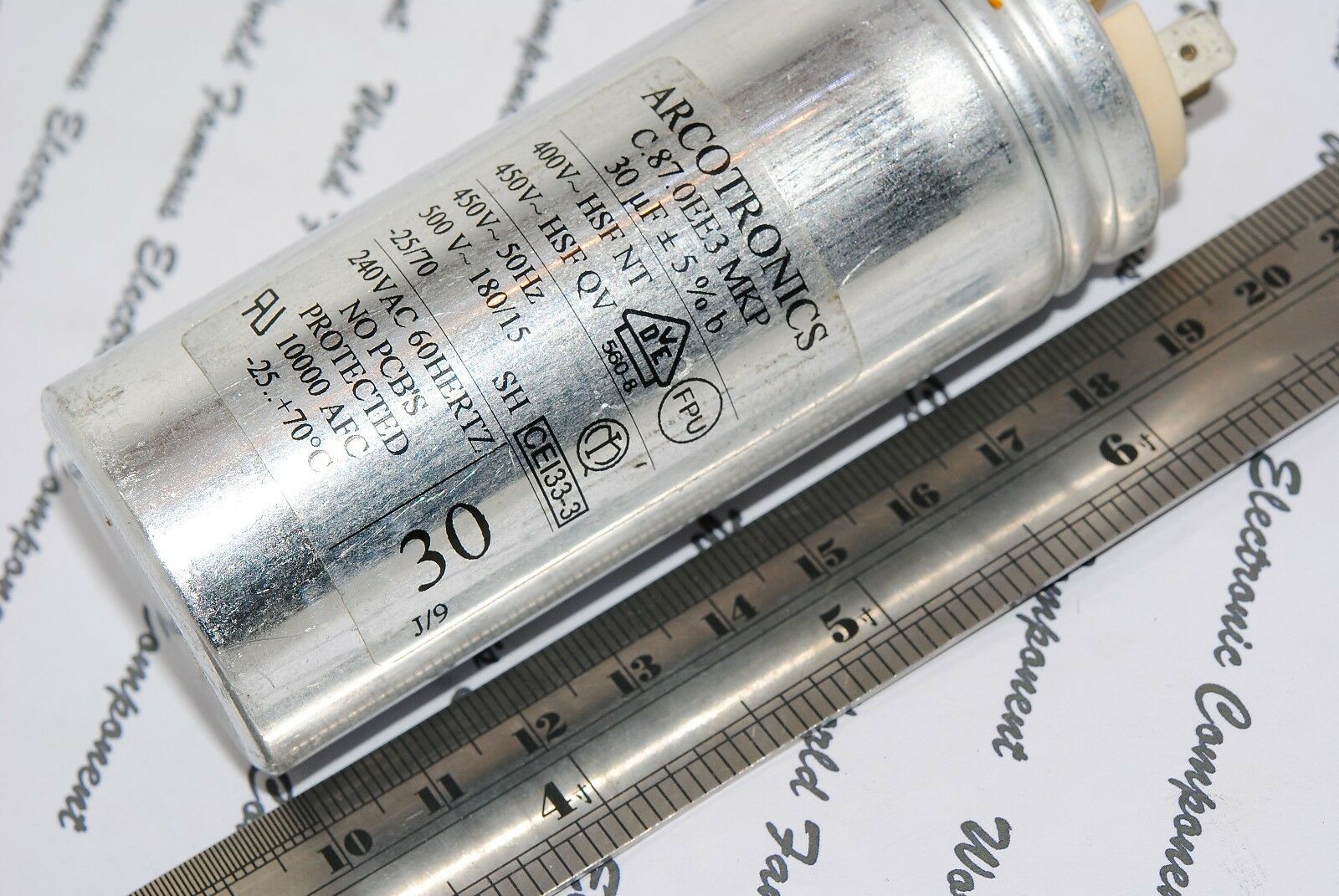 1pcs - ARCOTRONICS 30uF (30µF) 450V (50Hz) 5% Capacitor - C.87.0EE3 MKP