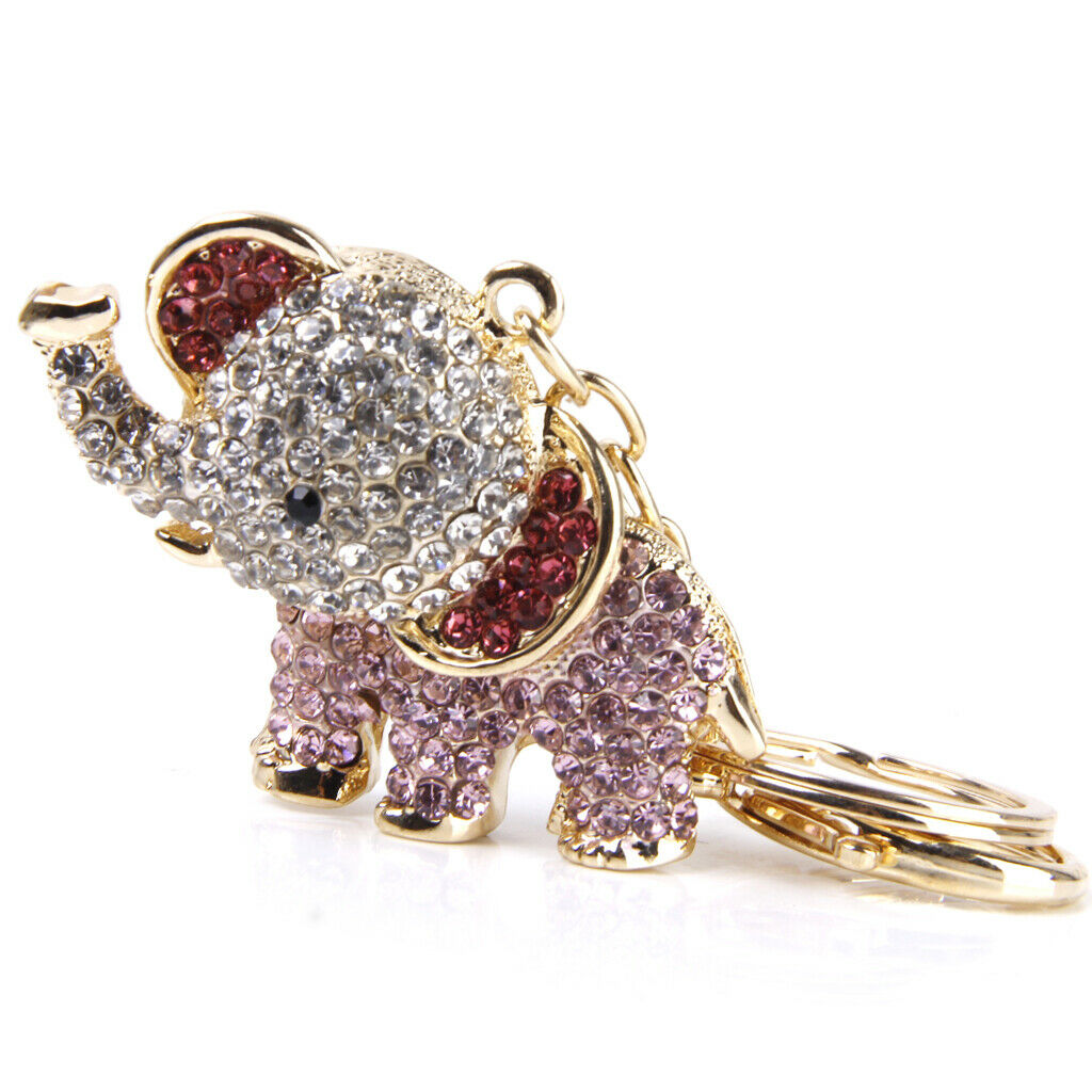 Crystal Rhinestone Keychain Elephant Pendant Key  Chain Key  Charm