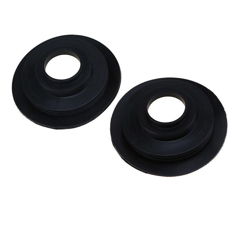 2Pcs 1.22" LED Headlight Dust Cover Cap HID Rubber Housing Seal Black Kit