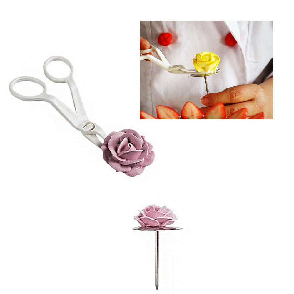 3Pcs/Set Icing Piping Scissors + Flower Stand Nail Cake Decorating Pastry Tools