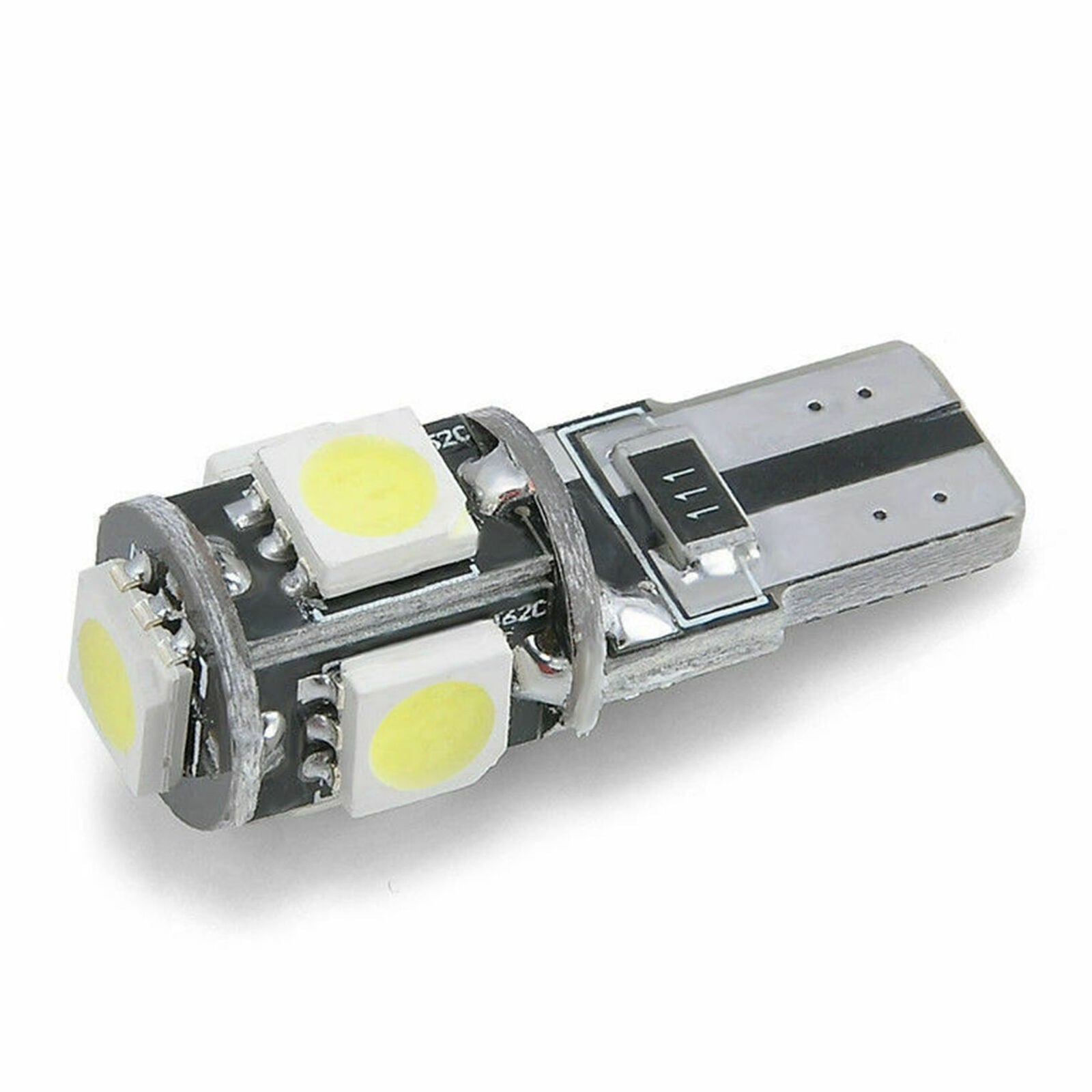 Xenon White 5-SMD T10 168 194 2825 LED Bulbs Interior License Plate Light 2pcs