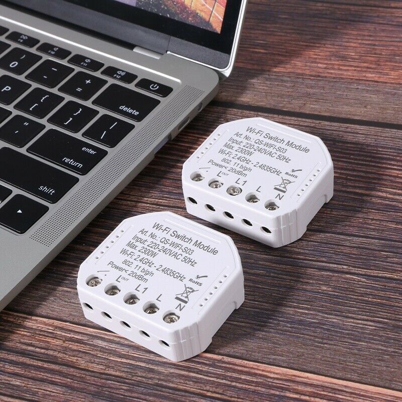 2Pcs Wifi Smart Light Switch Diy Breaker Module Smart Life/Tuya App Remote ConI7