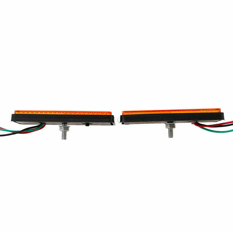 Motorcycle LED Light Rectangle Reflector Tail Brake Marker Trailer Universal