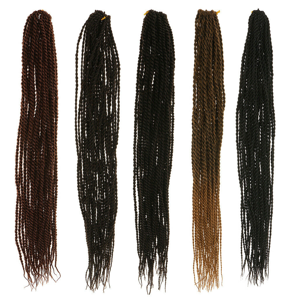Kanekalon Small Senegalese Twist Crochet Braid Hair Extensions Black